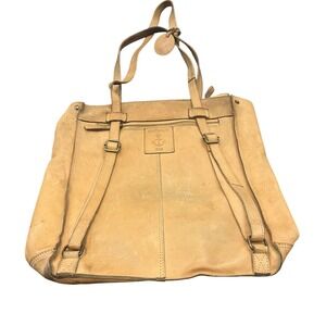 Harbour 2nd Franka Tote Backpack Large Tan Leather Anchor Logo Shoulder Bag